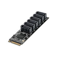 M.2 M-Key 6-Port Gen3 Expansion Card 6Gbps ASM1166 Chip PCIe 3.0 to Expansion Card