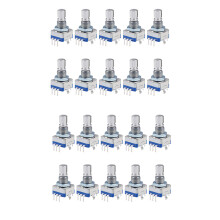 360 Degree Rotary Encoder Code Digital Potentiometer EC11 5 Pins 15mm Shaft 20Pcs