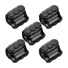 Connettore Multicavo Isolato Nero da 5 Pezzi, Connettori per Cavi Elettrici A 3 Porte e Capicorda per Saldatura, Giuntatrici per Cavi 14-4AWG