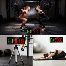 Gym Timer Clock for /FBG/EMOM - Large Workout Clock for Home Gym with Remote Control, Count Down & EU Plug