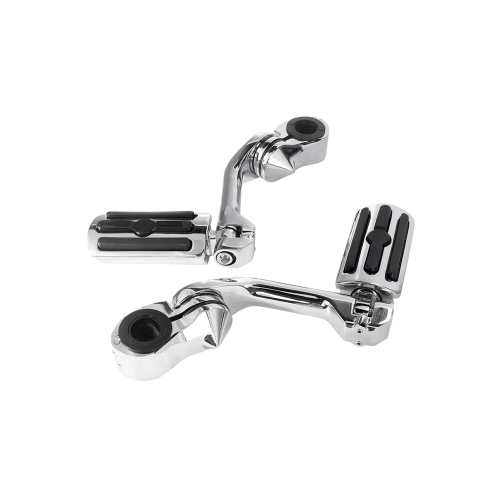 Long Angled Motorcycle Adjustable Highway Pegs Footpegs Foot Rest For Davidson Touring Street Glide/Road Glide 6032999244275