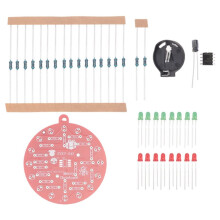 NE555 LED Julgransdekoration LED Blinkande PCB Lödning DIY Kit Röd Grön Blinkande Ljus Lödövningstavla