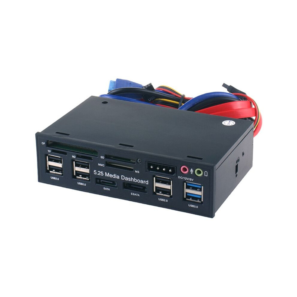5.25 Inch Media Dashboard With Usb 2.0/3.0 E- Multi-Card Reader For Desktops 6033267520374