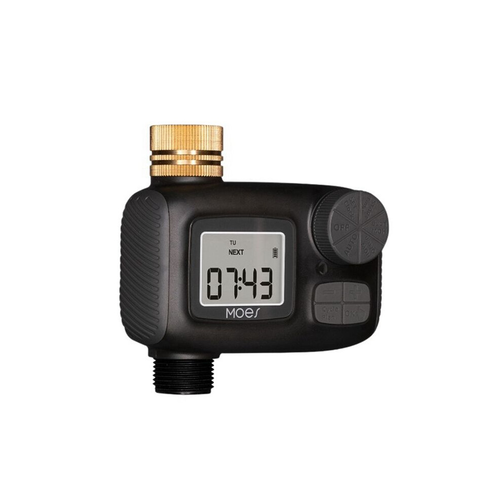 Photos - Watch Strap MOES Water Timed Irrigation Water Valve with LCD Display Screen IP55 Waterproof Rotary Knob Button Control US Interface