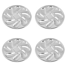 4 PZ Oyster Piatto nel Acciaio Inox Oyster Piatti un Forma di Conchiglia Durevole Oyster Contenitore con 8 Slot per la Salsa di Ostriche