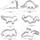 Stck Edelstahl Dinosaurier Ausstechcompatible con Pltzchen compatible con Ausstecher 3