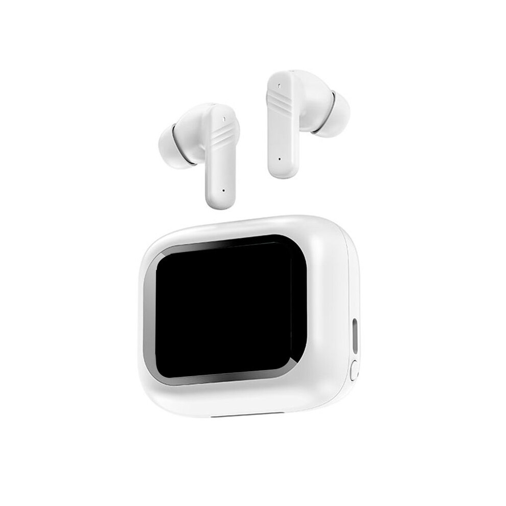 V5.4 Earphone Noise Cancellation Color Screen Touch High Sound Quality Binaural Anc+Enc Earphone,B Black 6031170358572