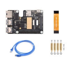Per Raspberry Pi 5 PCle A MiniPCle GbE USB3.2 HAT+ Gigabit Ethernet Supporta L'Interfaccia MiniPCIe 4G Module