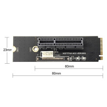 4X NGFF M2 Vers PCI-E 4X X1 Slot Riser Card M2 Key M Vers PCI Express X4 Adaptateur avec Indicateur LED pour Mineur Exploitation Minière