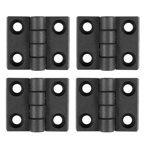 4Pcs 63mm x 50mm Cabinet Plastic Hinge Door Hinges Hinge Black