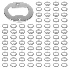 200 Set Bottle Opener Insert,Stainless Steel Round DIY Bottle Opener Hardware Kit Hardware Parts Supply with Screws