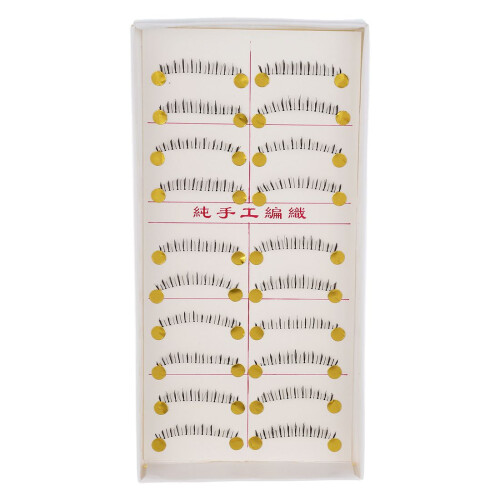 10 Pairs Makeup Natural Lower Bottom Black False Eyelashes Clear Band