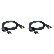 2X Câble Haute Vitesse Mince Sas SFF-8654 8i Vers Oculink SFF-8611 4i X 2 pour Serveur Carte PCI-Express Riser