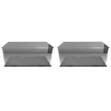 2X Scatola di Protezione del Display Antipolvere Calda Modello di Auto Giocattolo Trasparente, Adatta per 1/18
