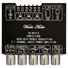 ZK-MT21S 2X50W + 100W 2.1 Canali Subwoofer Amplificatore di Potenza Digitale AUX 12V 24V Audio Stereo 5.1 Bassi