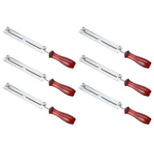 6pcs 3/16 Inch 4.8mm Round Flat Sharpening Sharpener Force File Files Holder Handle Kit Chainsaw Chain Tools