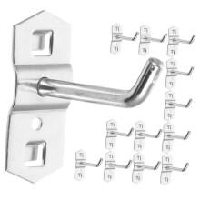 12pcs Metal Pegboard Hooks for Garage Wall Storage, Durable Hooks for Hanging Tools