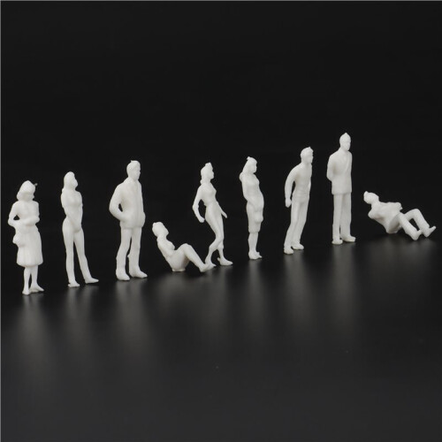 1:50 White Figures Architectural Model Human Scale HO Model Plastic Peoples,500 Pieces