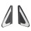 Panel de Embellecedor Triangular para Espejo Lateral de Coche, Placa Triangular para Ventana (86180C5000 y 86190C5000) para  Sorento 2016-2020 1