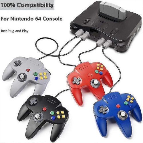 2 Pack Classic Wired N64 Controller Retro Games 64-bit Gamepad Joystick Replacement Controller - G 1