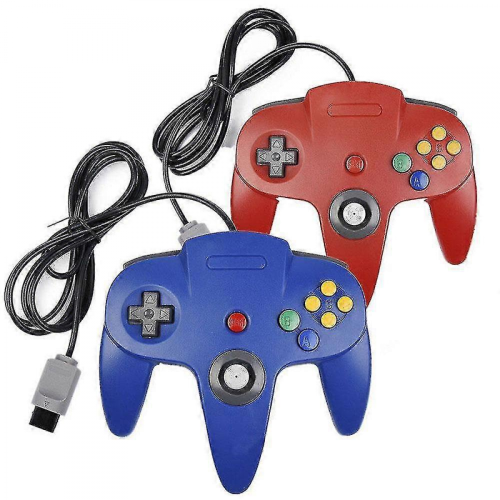 2 Pack Classic Wired N64 Controller Retro Games 64-bit Gamepad Joystick Replacement Controller - G 2
