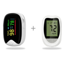 Il pulsossimetro da dito HK&Hanker con glucometro integrato è un kit intelligente e portatile, ideale per gli anziani da utilizzare a c