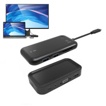 USB-C hub + Képátvitel a TV-re Bluetooth-on keresztül 1080p, 10w - Fekete