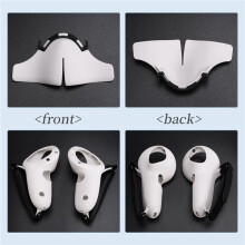 Halo Strap for Meta Quest 3 Controller Covers Lens Cap Light-Blocking, Nose Pad and Face Cover for Quest 3 Accessories A