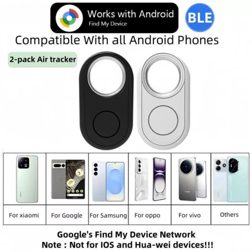 Android Smart Tag, Bluetooth-tracker voor Android-telefoons, slimme trackingtag voor de Google Find My Device-app, sleutelvinder, koffe 2
