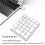 Wireless Numeric Keyboard 2.4GHz Wireless Rechargeable Numeric Keyboard for Laptops White 2