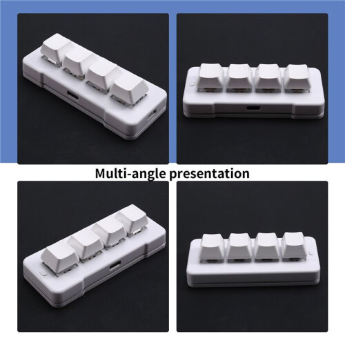 MK424U 4-Key  Customized Keyboard with Mechanical   USB Connection for Office Game Multimedia White 2