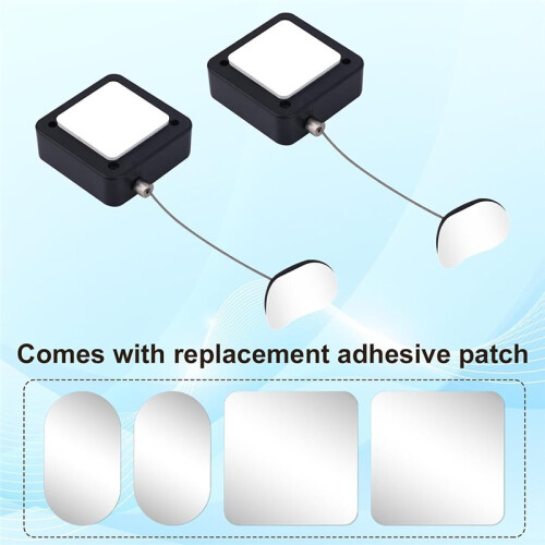 2pcs Retractable Remote Control Tether Locks, 6.56ft Adjustable Security Leash for Gaming Controllers, Ideal for Home 1