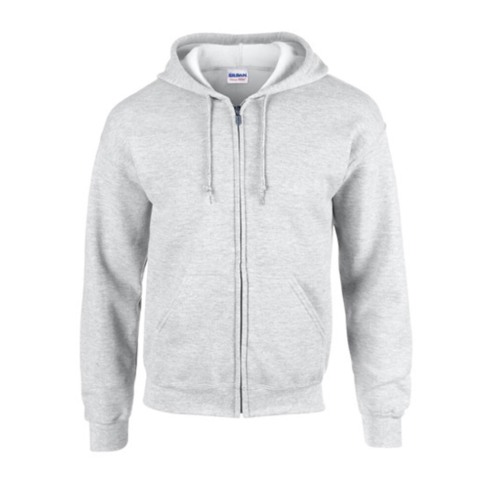 Gildan (3Xl, Ash ) Heavy Blend Unisex Adult Full Zip Hooded Sweatshirt Top Grey