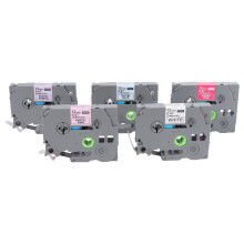 Compatible Label Tape Replacement for P-Touch 12Mm 1/2 Inch Laminated (Berry ////White) for Label