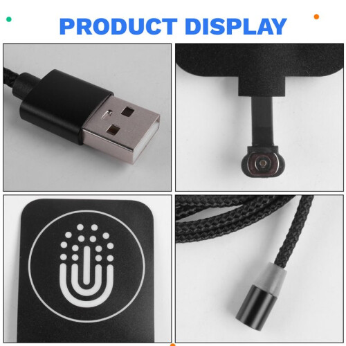 Type C Wireless Charging Receiver Thin Wireless Charging Receiver USB C Overcurrent Protections Model for Cell Phones 1