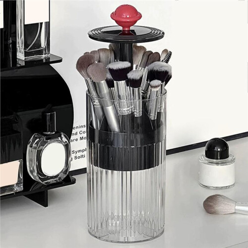 Automatic Lifting Makeup Brushes Holder Makeup Brush Holder Desktop Makeup Tools Lipstick Eyebrow Pen Holder Container B 2