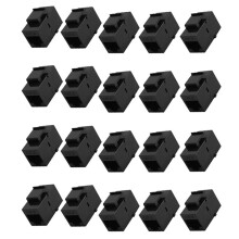 20Pcs RJ45 Connector Jack Cat6 Extension Coupler Ethernet Network LAN Cat 6 Coupler Jacks Extend Adapter,Black