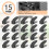 15 Pack Shoe Slots Organizer, Adjustable 4-Level, 50% Space Saver, Double Layer Design for Closet (Black) 5