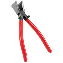 PoignéE de Rupture de Coupe de Verre Pinces Outils de Vitrail Pince à Verre à ExtréMité Plate Pince de Coupe de Verre Plat Outil à Main Rouge