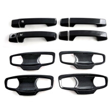 Door Handle Cover+Door Handle Bowl Cover Trim for Triton / L200 2024 Exterior Accessories Carbon Fiber