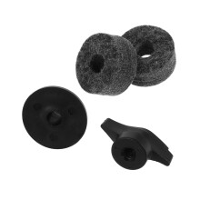 2pcs Drum Cymbal Stand Felts with Plastic Sleeves and Washers, Secure Mounting Accessories for Crash Splash Ride Cymbals