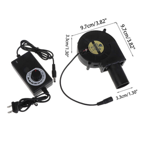 Φυσητήρας ρύθμισης ταχύτητας AC100-240V US Plug 24V Grill Ξυλόσομπα Εξωτερική Φορητή Φο 2