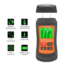 Multifunctional Digital Wood Moisture Meter 2 Needle Wall Cardboard Timber Humidity Tester Moisture Content Detector