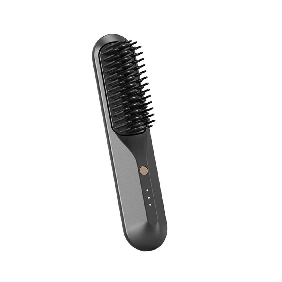 Rechargeable Hot Comb Cordless Hair Brush Straightener Heat Pressing Combs Electric Comb Anti Burn Fast Heating-A