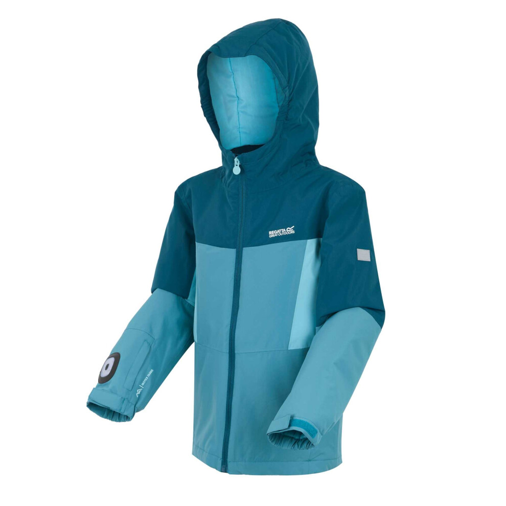 Regatta Boys Black Childrens/ Beamz Insulated Waterproof Jacket - Size 11 Years/12 Years Kids - Image 4