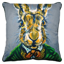 Louise Brown Hartley Rabbit Filled Cushion