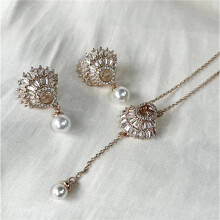 (910Set 2188) Original Designer Swarovski Jewelry Luxury Pink Blue Fine Set For Women Charms Shell Necklace Earrings Bracelet Romantic Christmas