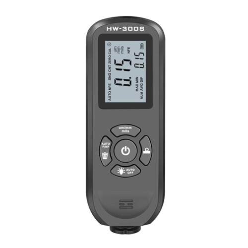 Digital Coating Thickness Gauge 0.01mm/1Mil Black Thickness Meter with Screen LCD Display Calibration Function for Car B 1
