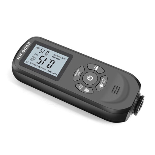 Digital Coating Thickness Gauge 0.01mm/1Mil Black Thickness Meter with Screen LCD Display Calibration Function for Car B 2