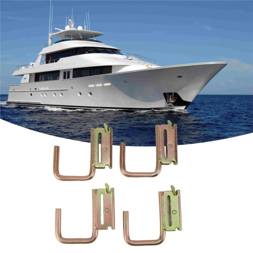 4 Pezzi e Track J Hook Carico 1200 Libbre per Pick- RV Accessori Marini 1